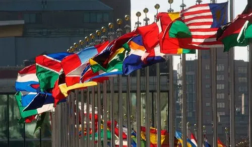 United Nations flags